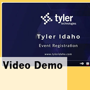 screenshot of event registration video demo