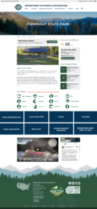 Park page final mockup